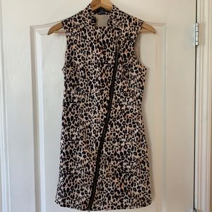 Forever 21 leopard zippered dress